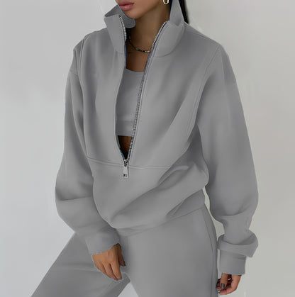 Mélissa - Lässiges zweiteiliges weites Set aus Fleece