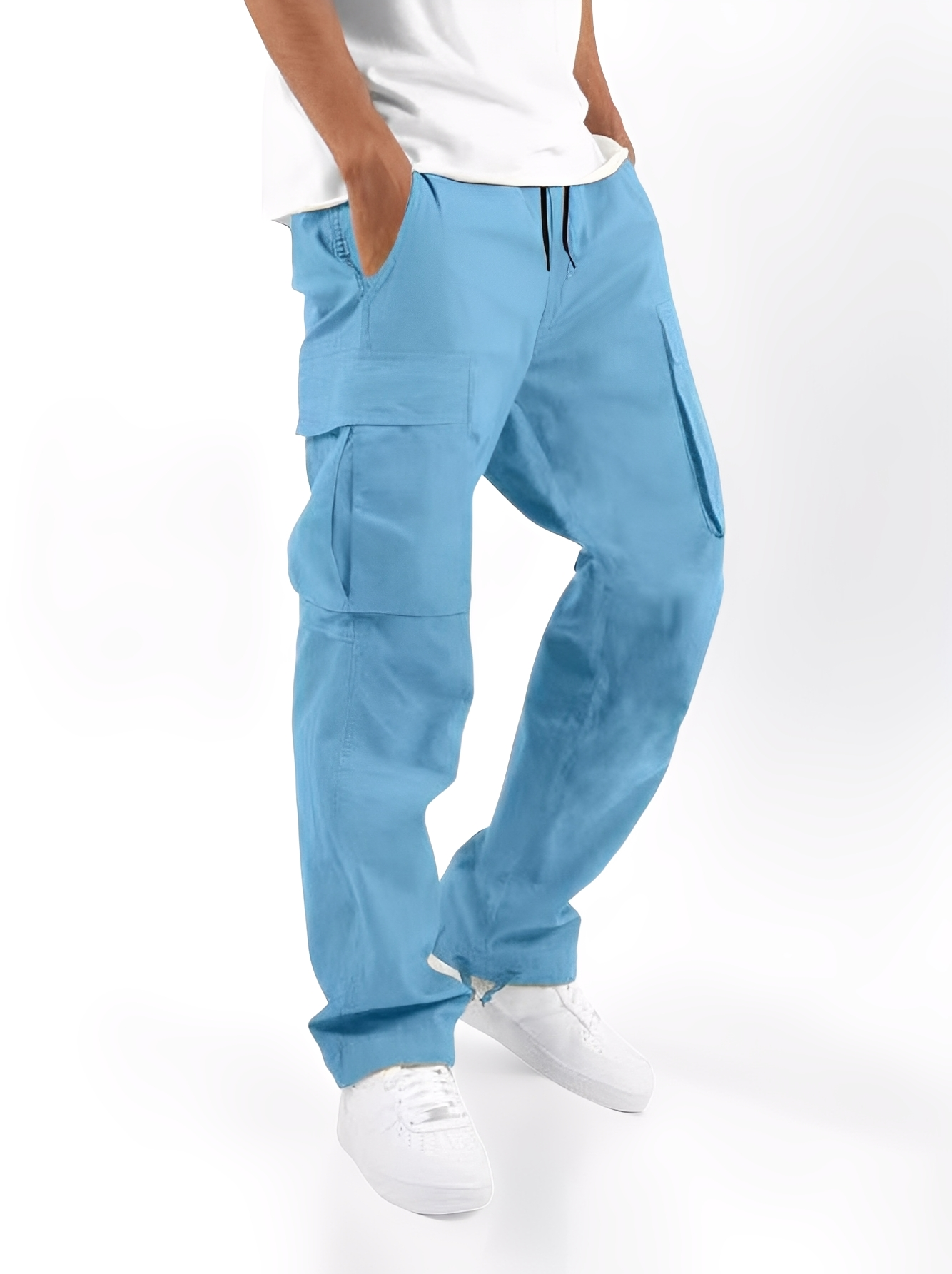 Cooper - Pantalon cargo décontracté avec cordon pour hommes