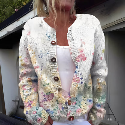 Wilda - Cardigan élégant et confortable à motif floral pour femmes