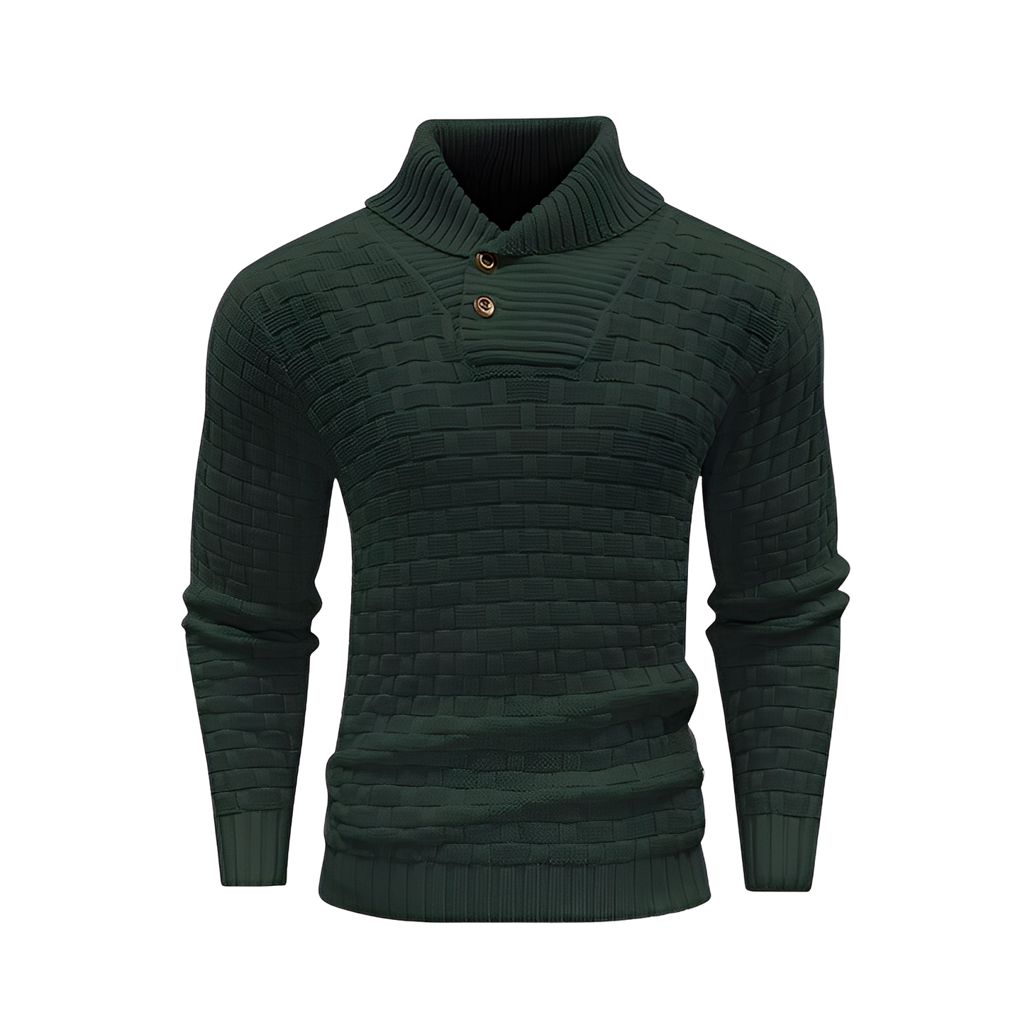 Branson - Pull homme à col montant, style relax
