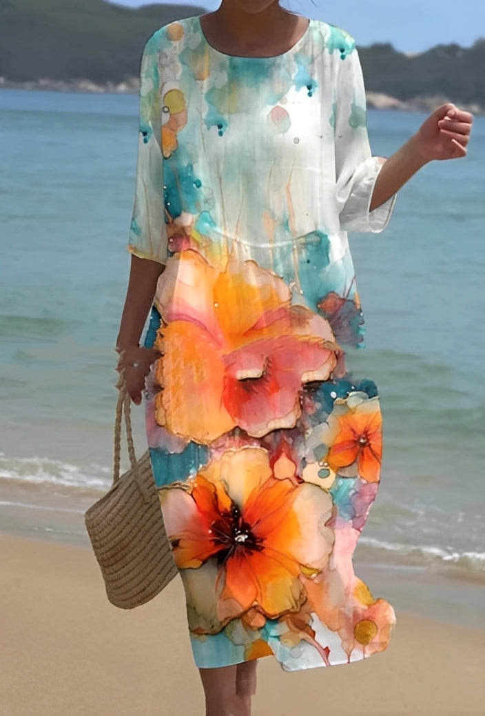 Lowri - Robe chic avec imprimé floral pour femmes