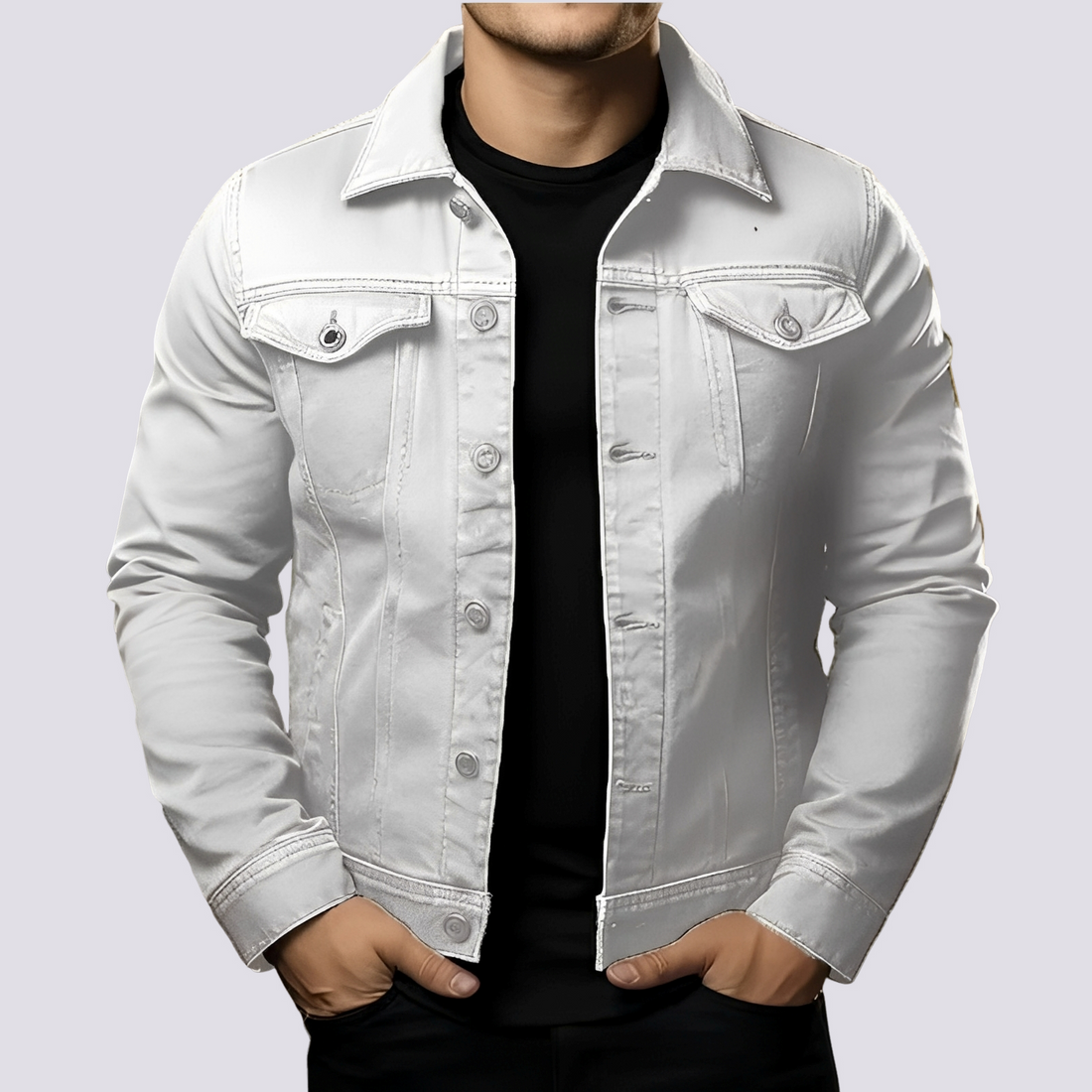 Layton - Veste en jean décontractée pour hommes