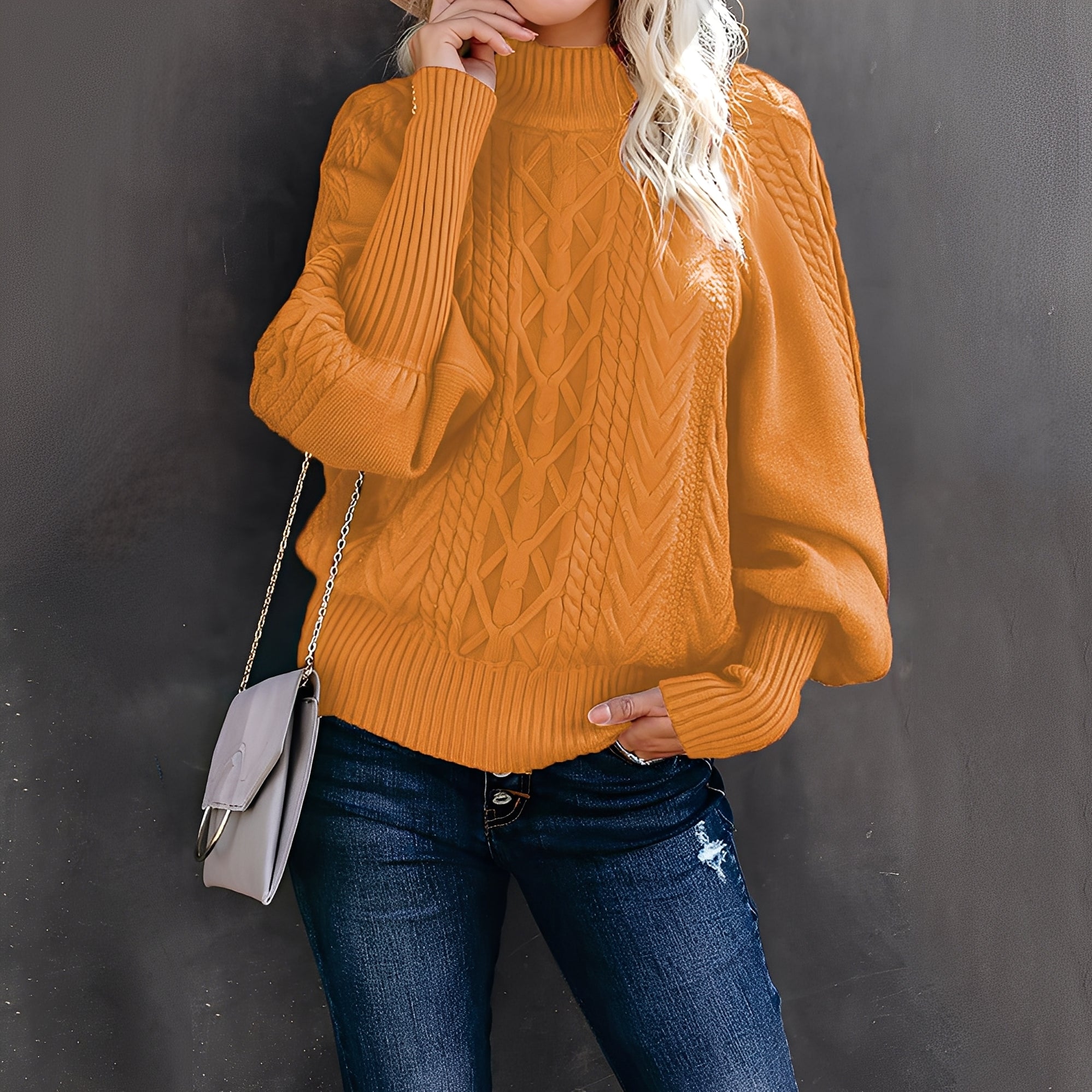 Jemima - Pull à col roulé chic et casual pour femmes