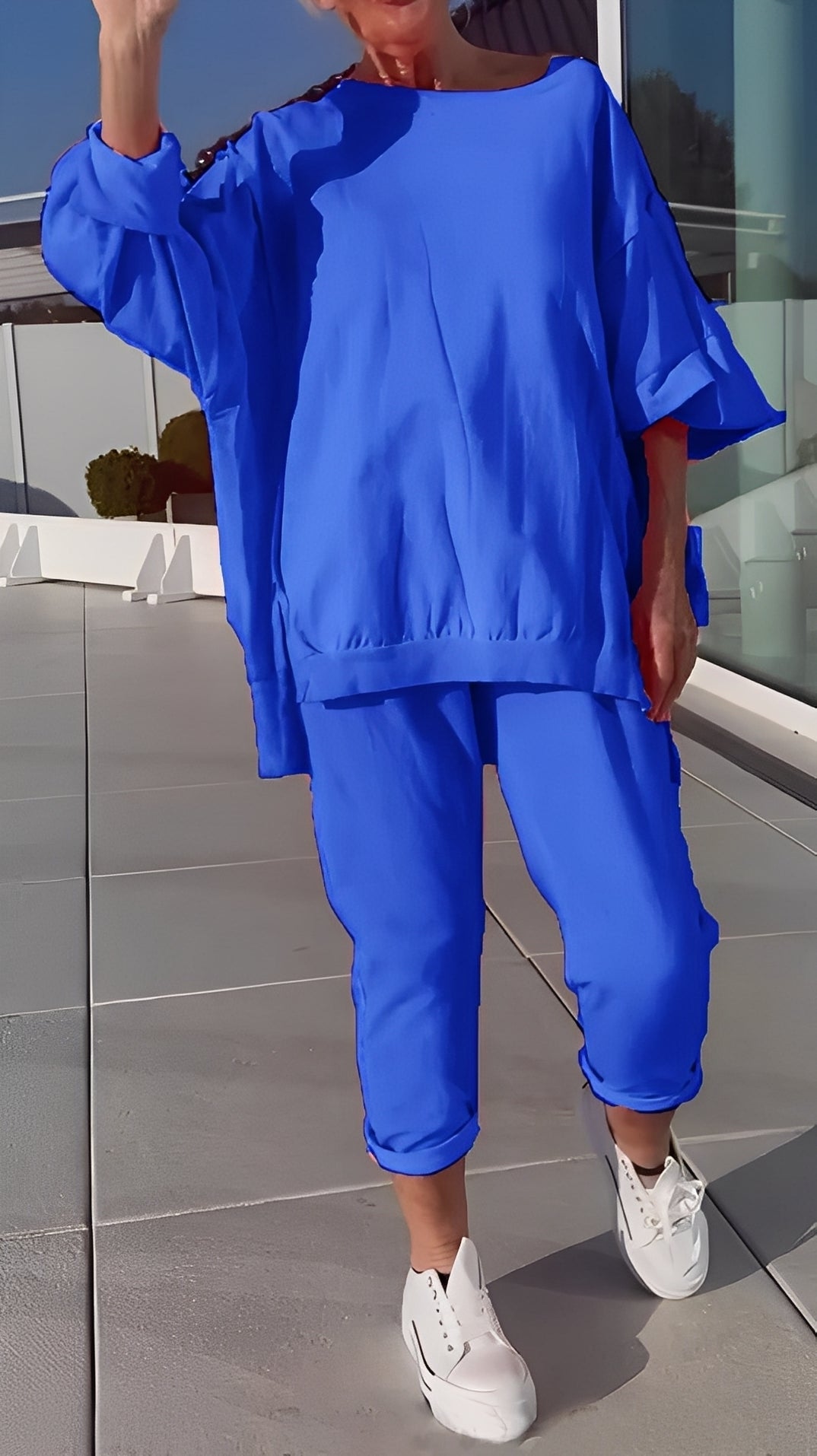 Eleanore - Ensemble relax avec haut large et pantalon pour femmes