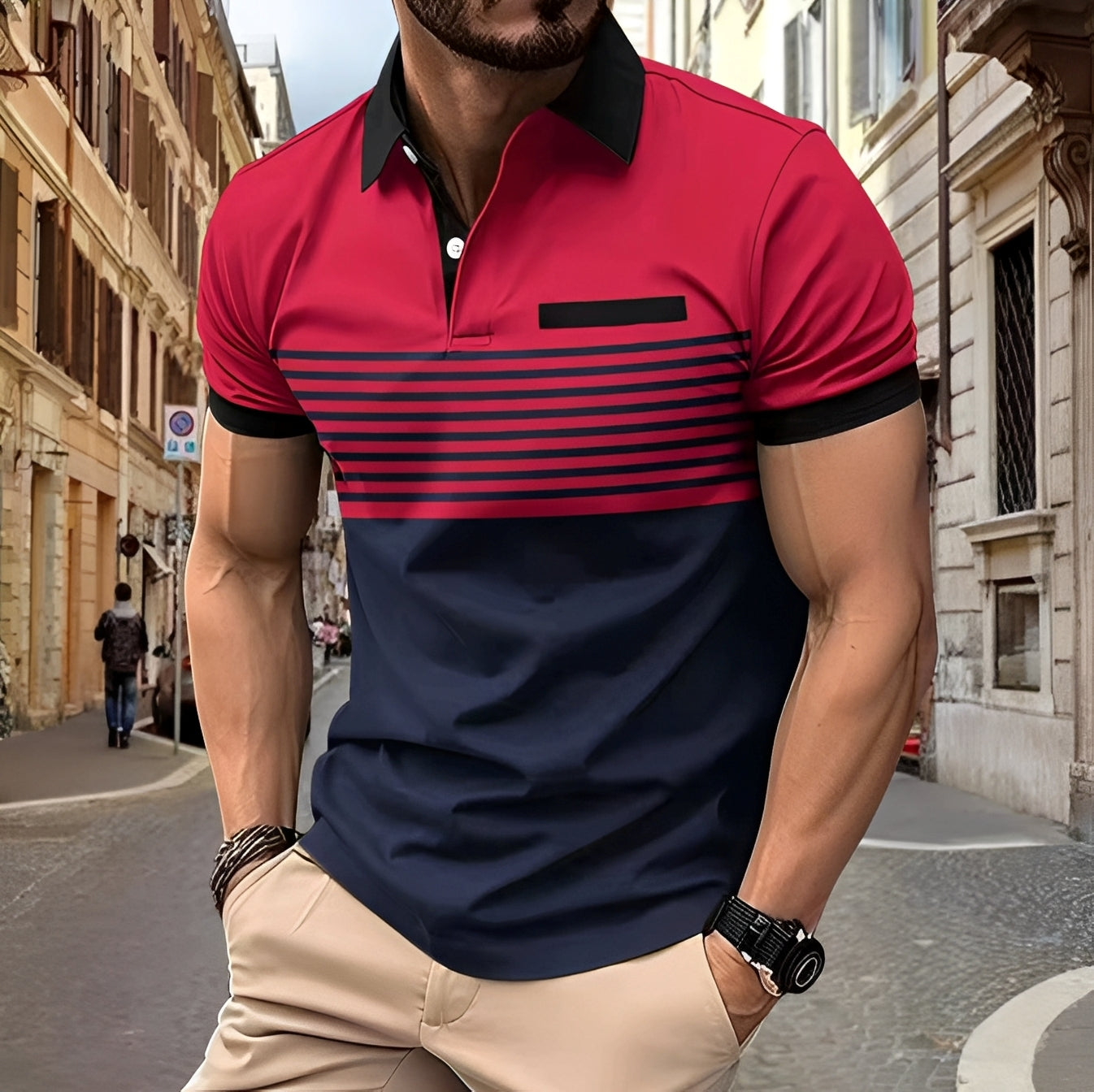 Thomas - Polo chic à coupe ajustée pour hommes