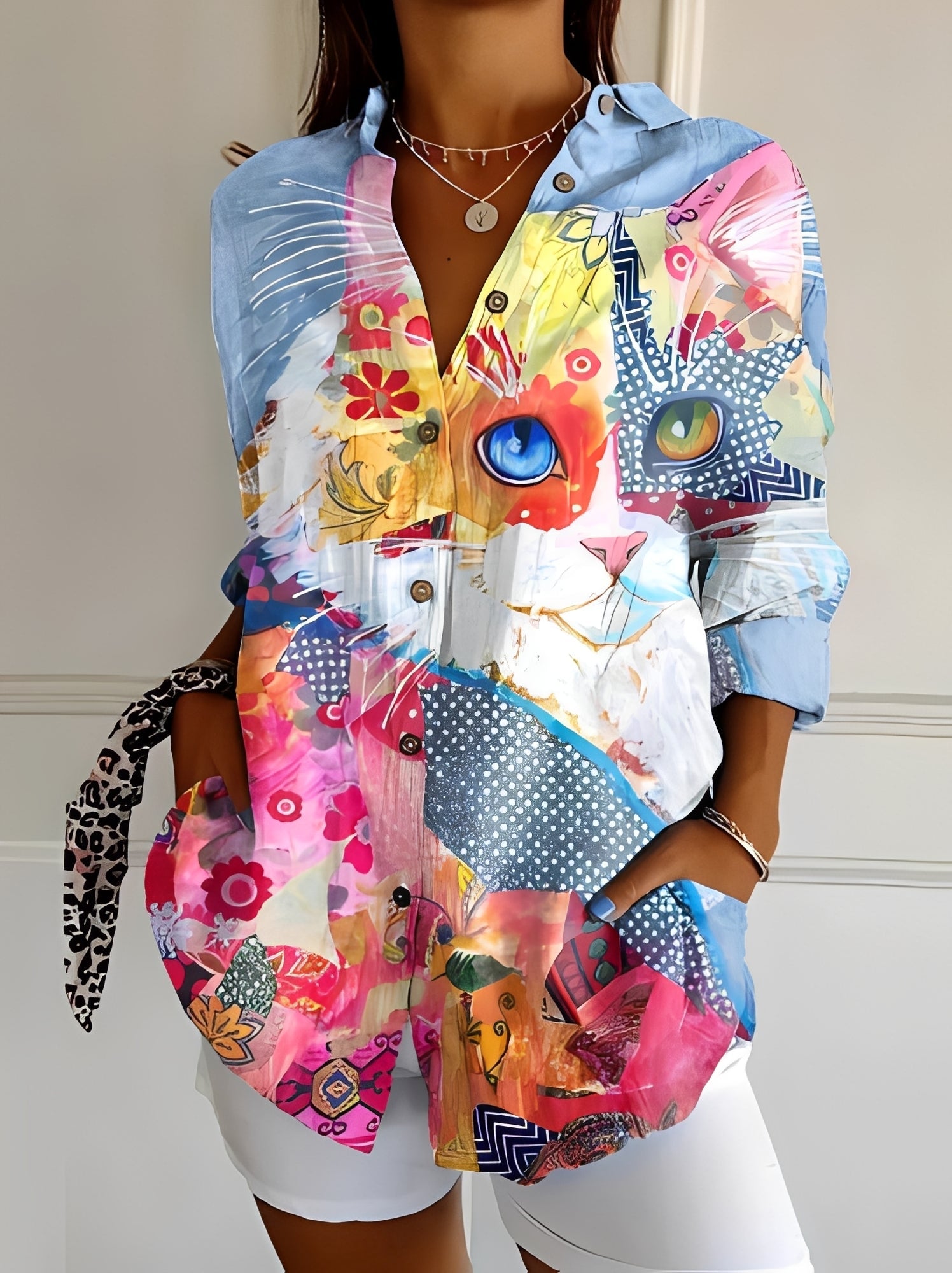 Jessica - Chemisier chic avec imprimé florale pour femmes