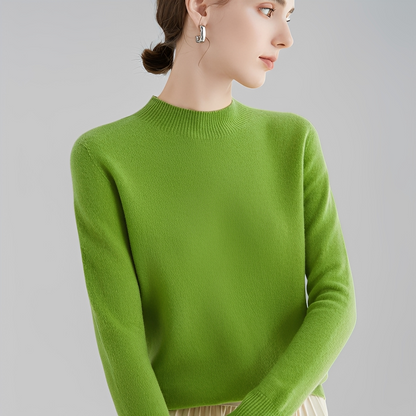 Chrystellene - Pull col roulé en cachemire douillet pour femmes