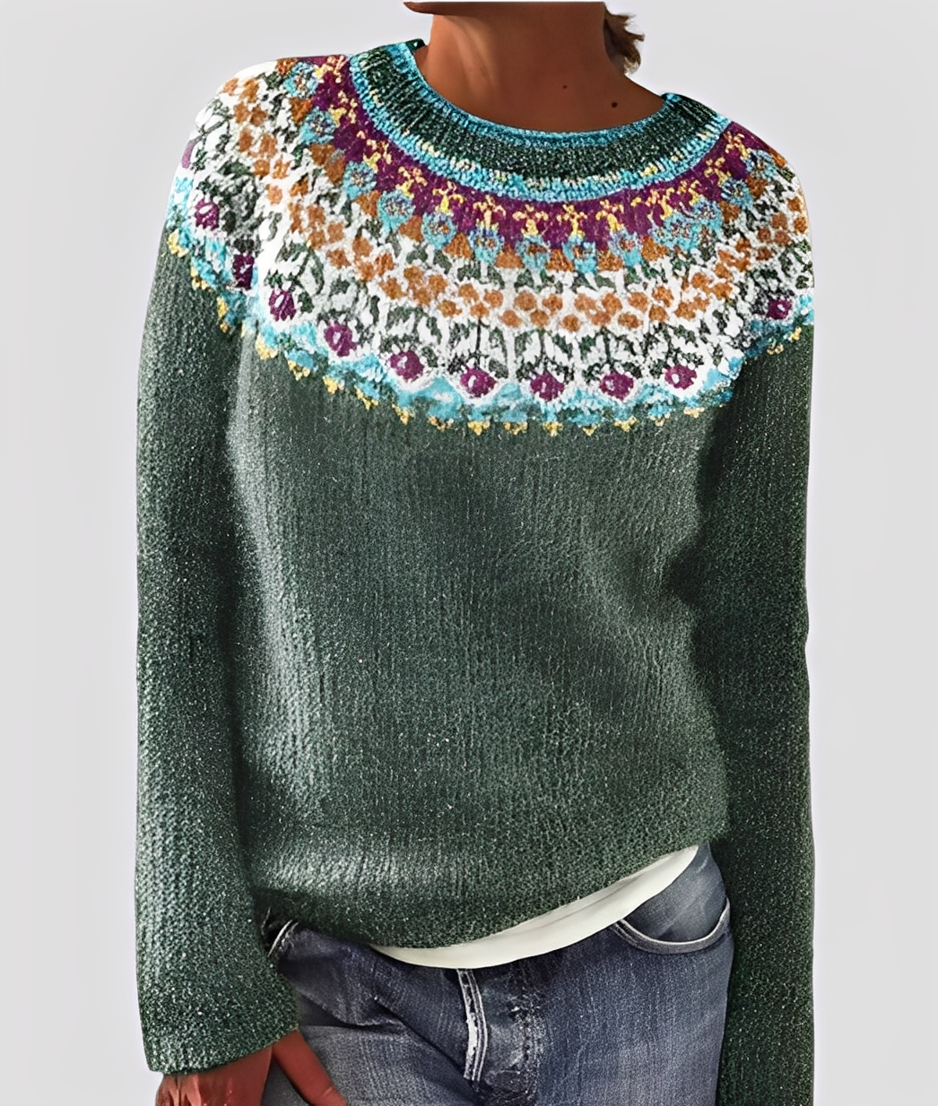 Christal - Pull ample en laine à la mode pour femmes