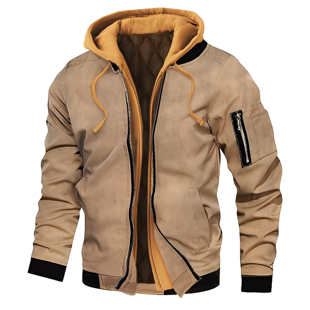 Cedric - Stylish pilot jacket with hood for men