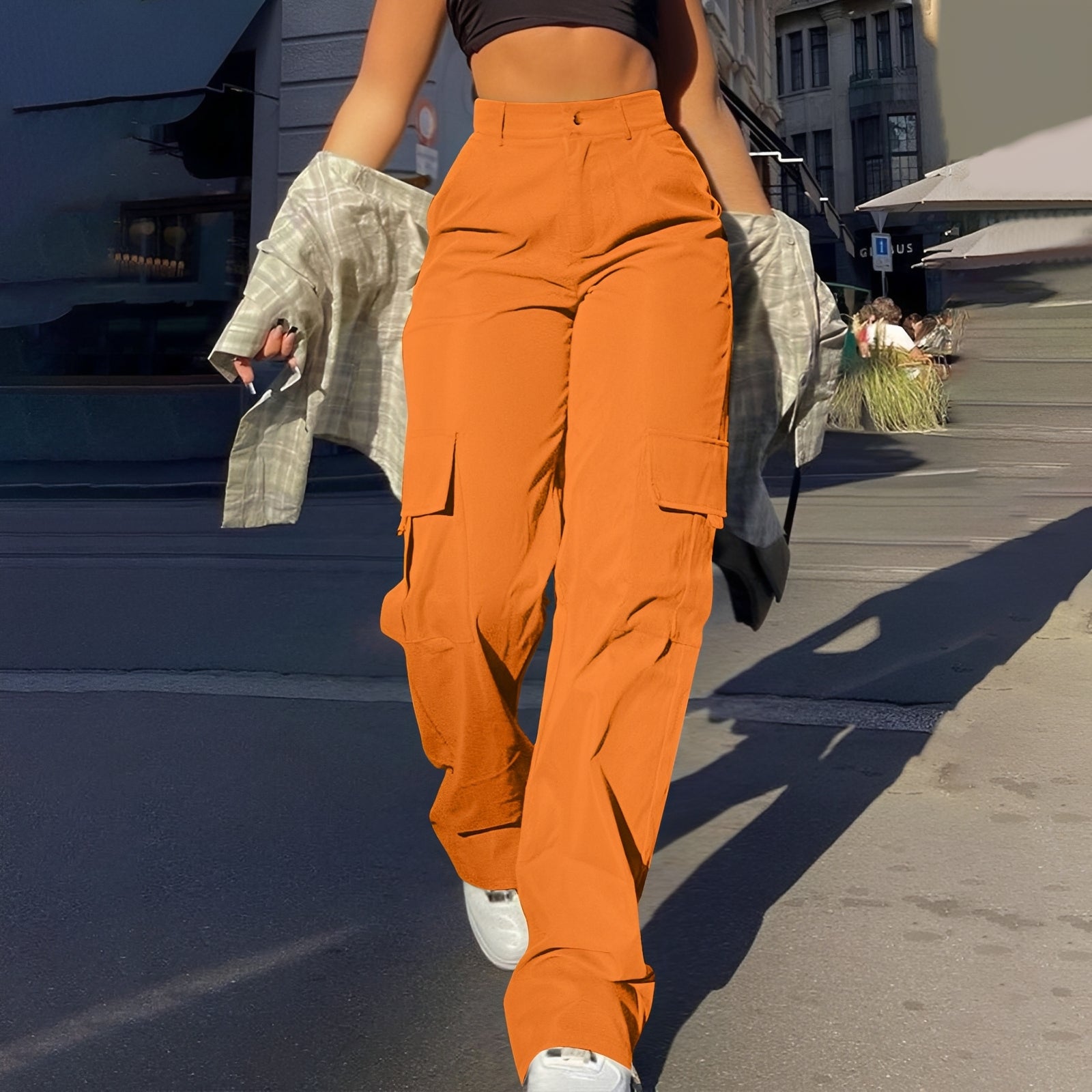 Sophie - Pantalon cargo décontracté à taille haute pour femmes