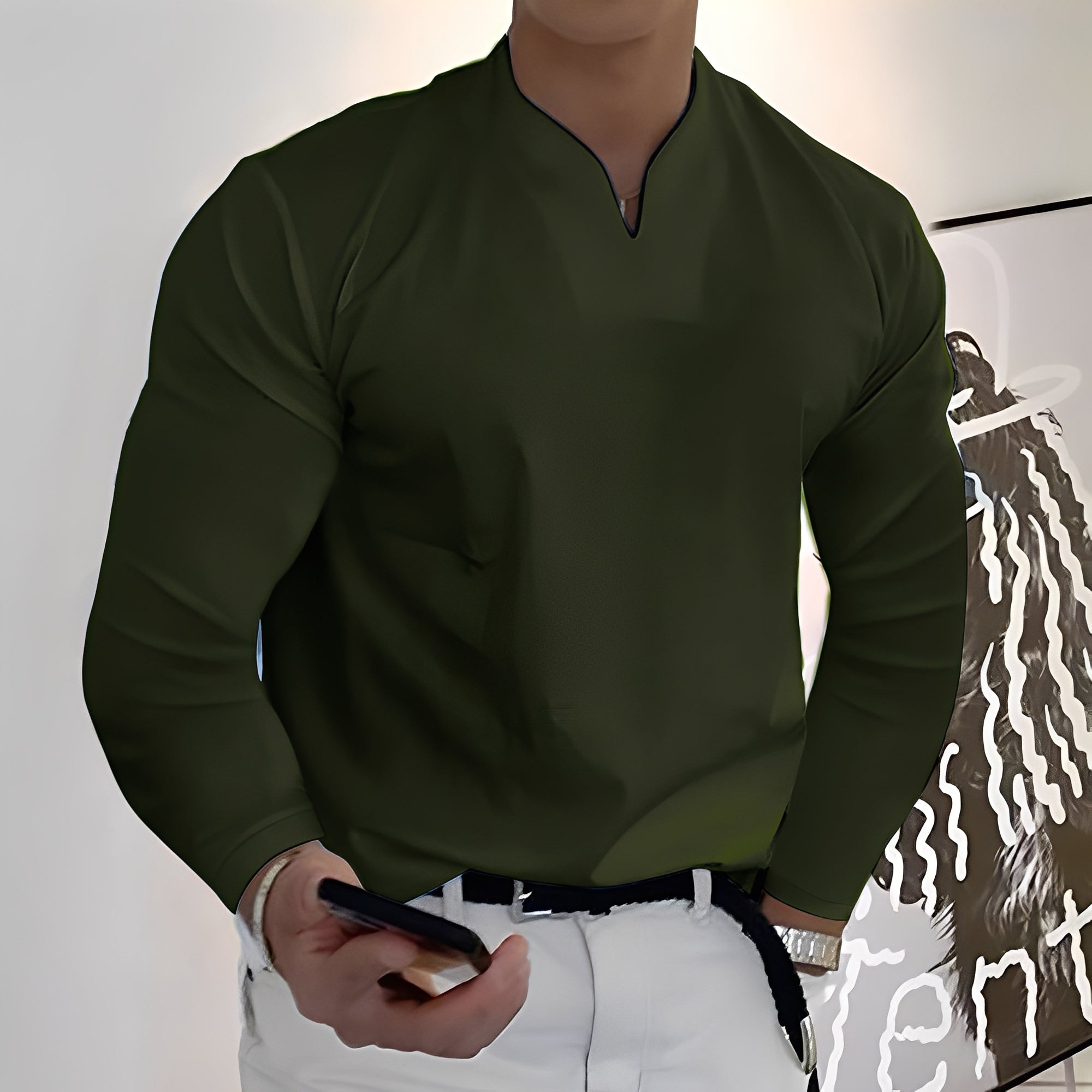 Corentin - Chemise décontractée à manches longues pour homme
