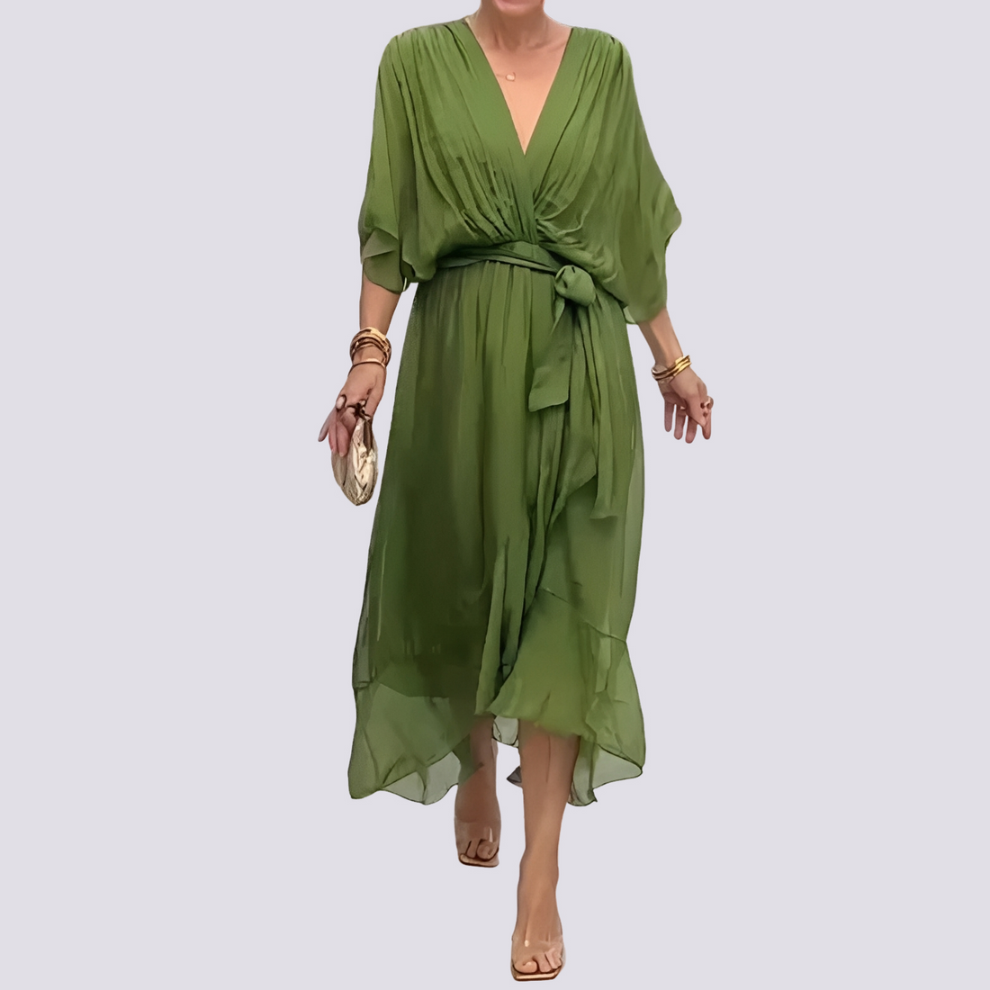 Jane - Robe Asymétrique avec Encolure V