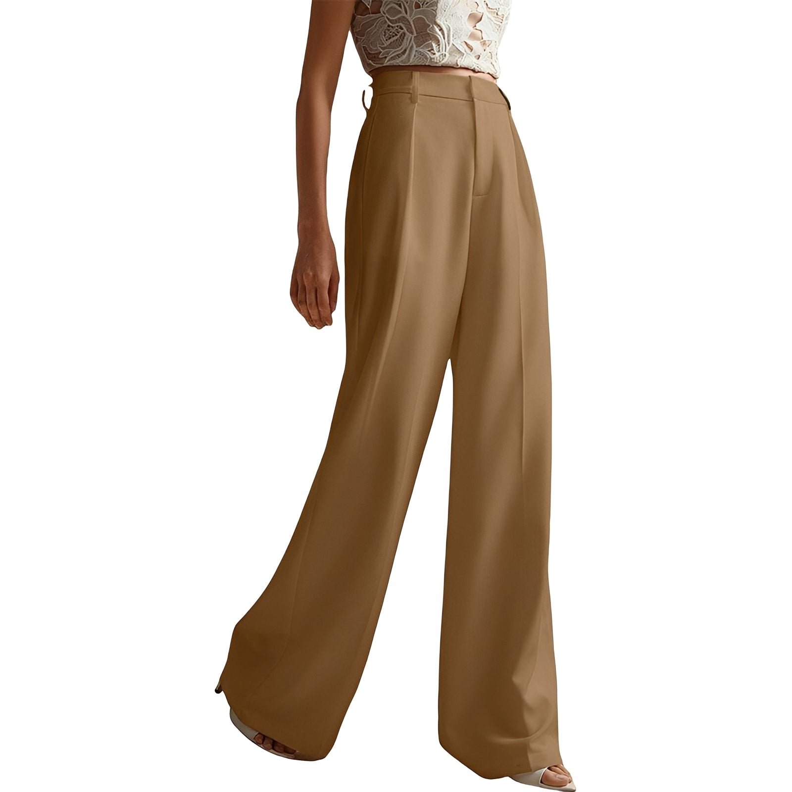 Elaida - Pantalon Décontracté à Jambes Larges