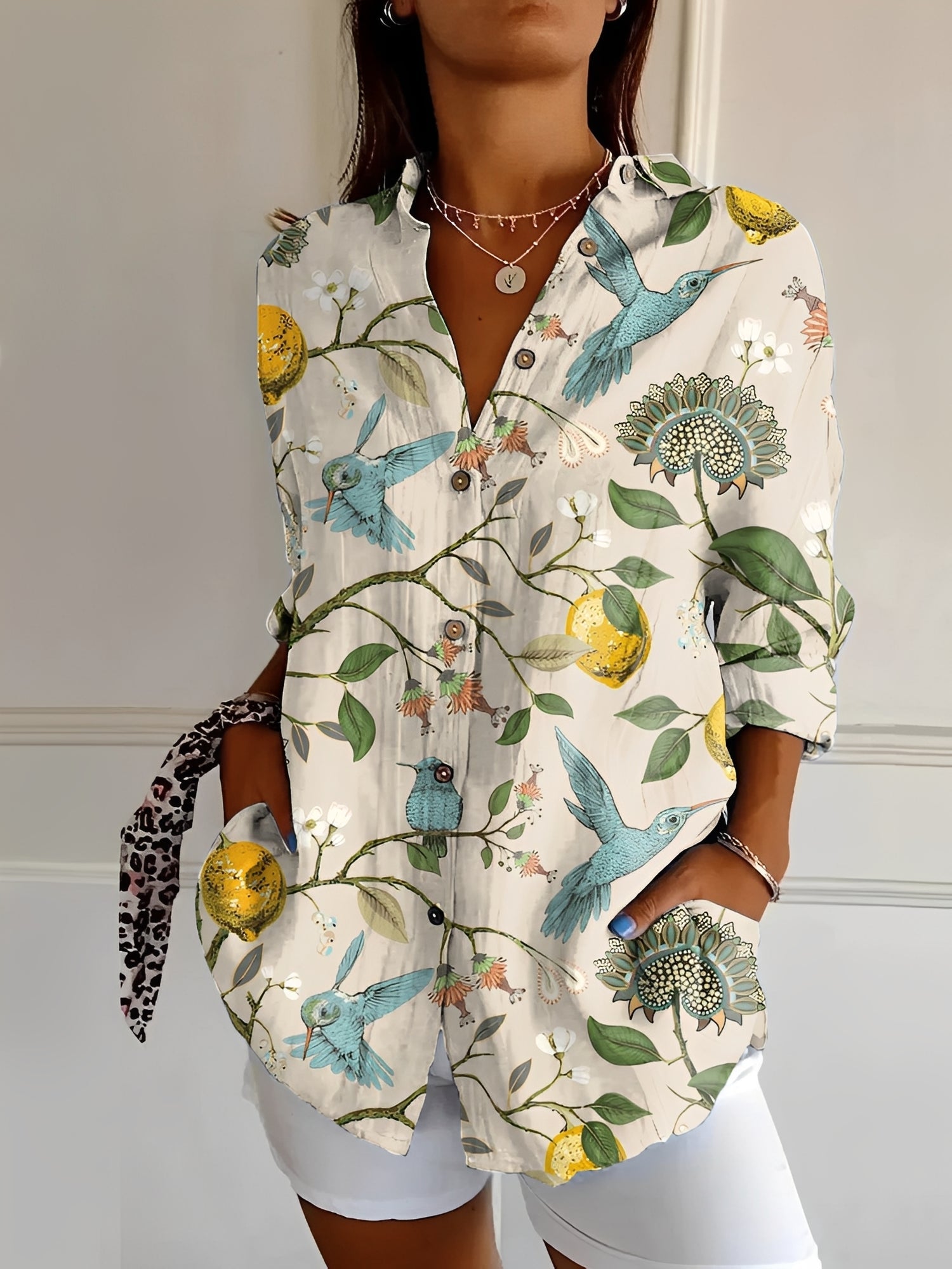 Melissa - Blouse élégante avec motif floral pour femmes
