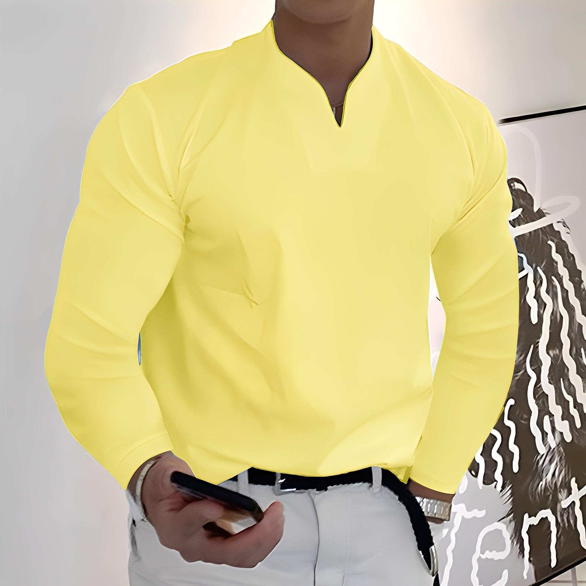 Corentin - Chemise décontractée à manches longues pour homme