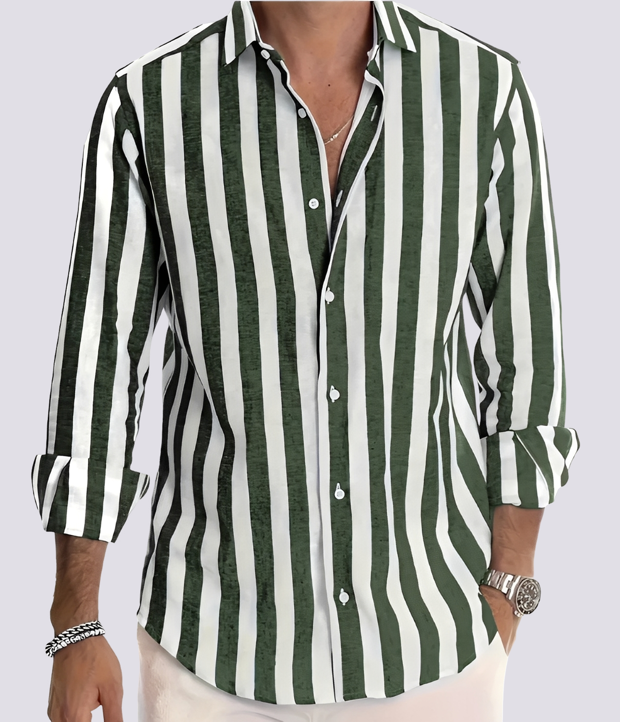 Herbert - Chemise rayée décontractée pour hommes