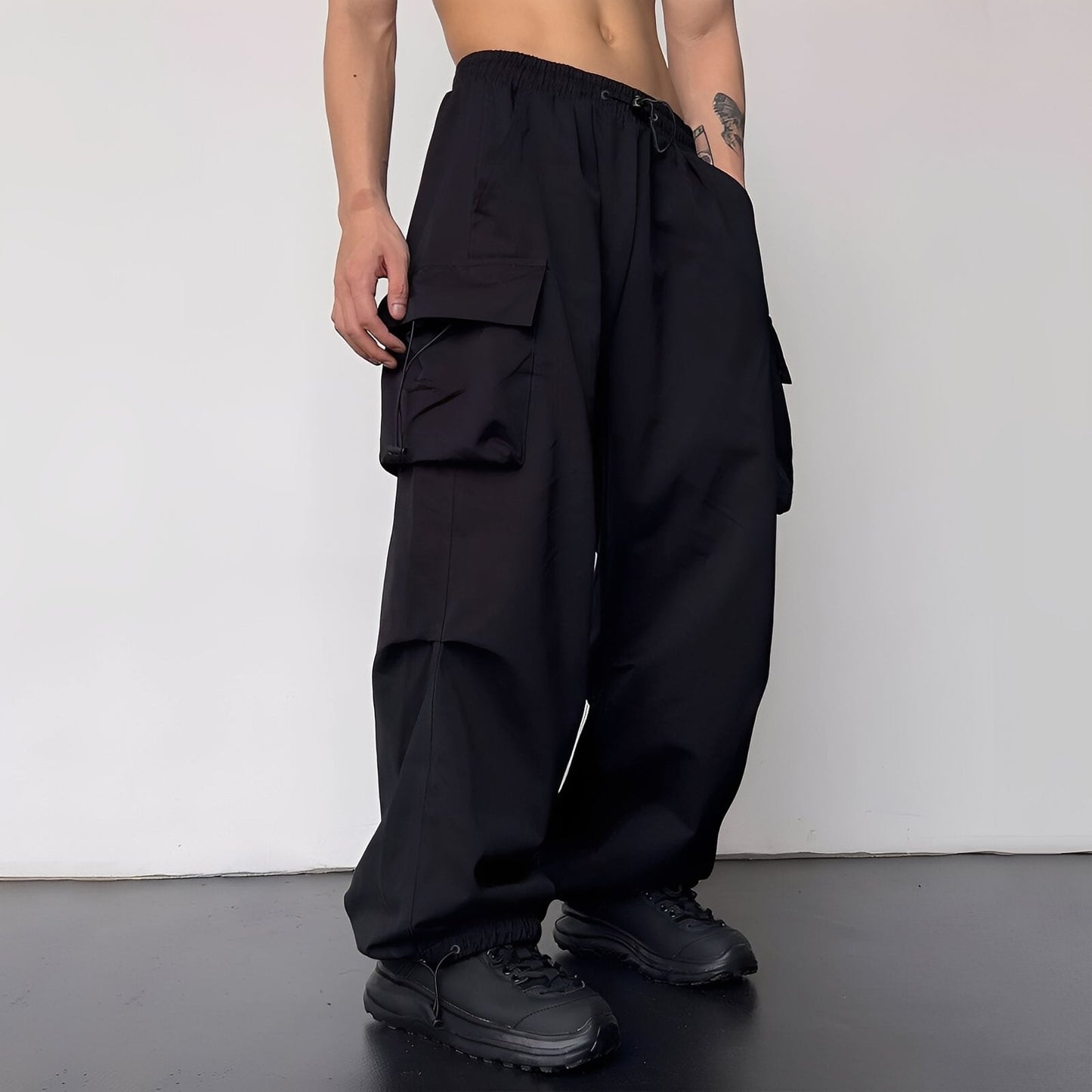 Kaleb - Pantalon cargo large et élégant pour hommes