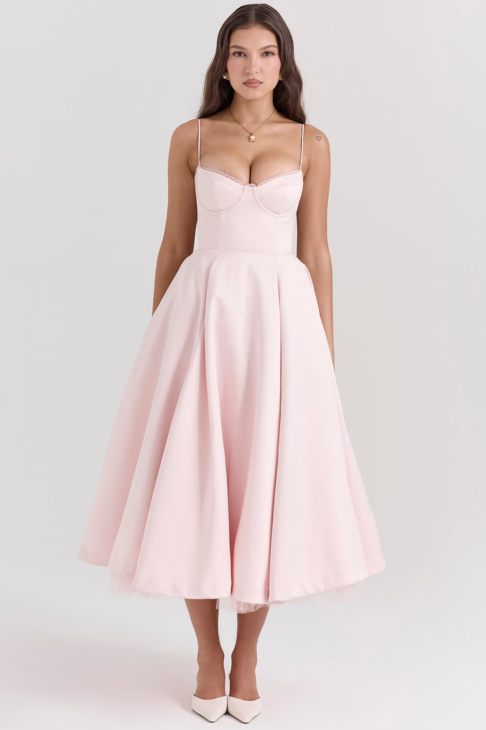 Leona - Elegant Satin Dress for Celebrations