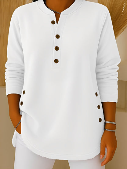 Jocelyn - Casual knitted sweater with buttons for women