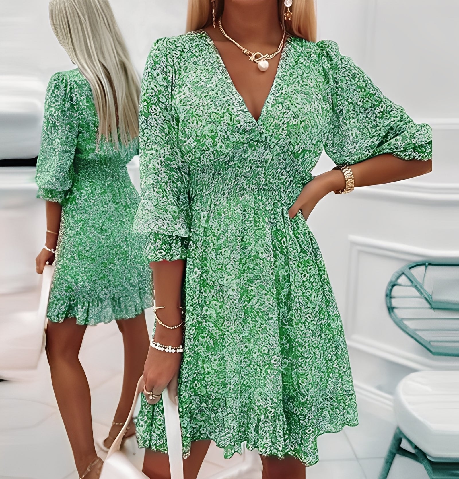 Jeanine - Robe pull élégante pour femme
