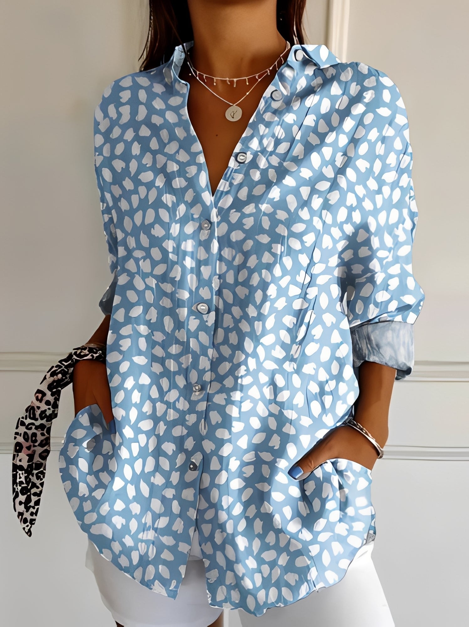 Jessica - Chemisier chic avec imprimé florale pour femmes