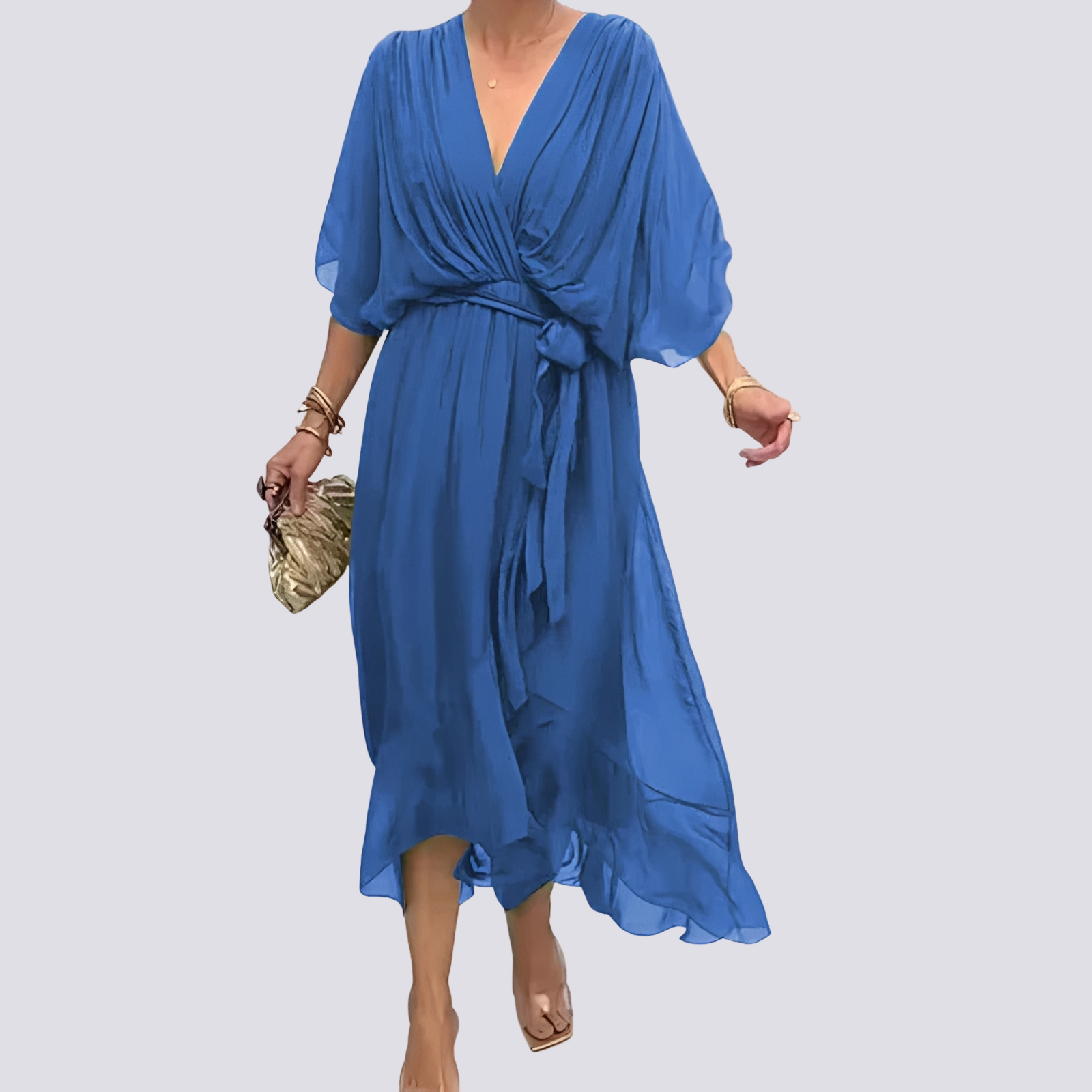 Jane - Robe Asymétrique avec Encolure V