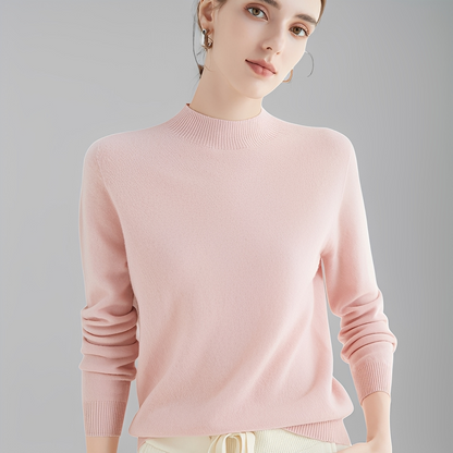 Chrystellene - Pull col roulé en cachemire douillet pour femmes