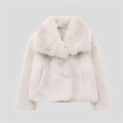 Jennifer - Elegant and fashionable jacket in imitation fur for women