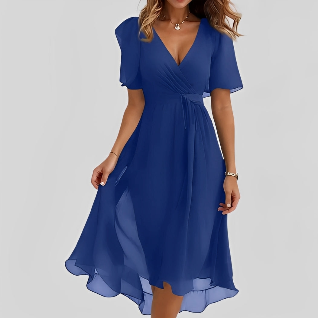Emelia - Robe en voile à motifs floraux