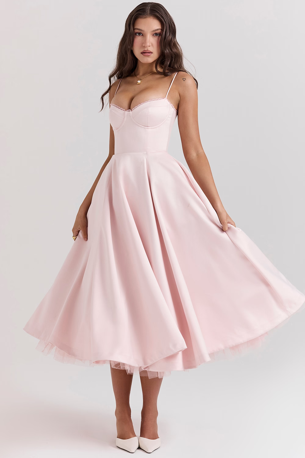 Leona - Elegant Satin Dress for Celebrations