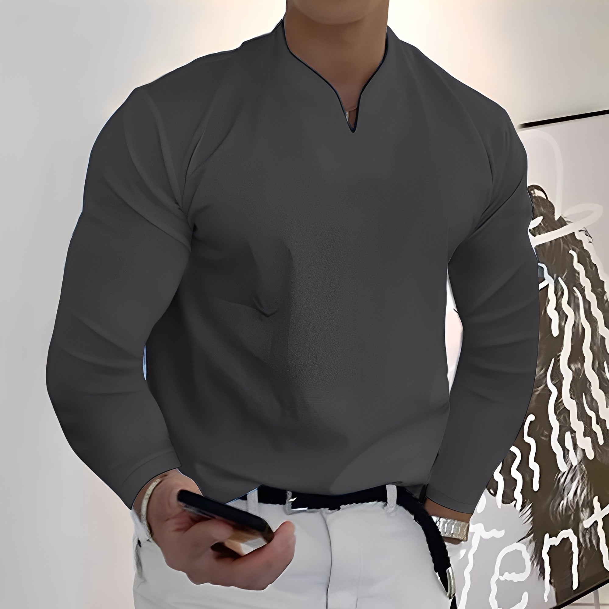 Corentin - Chemise décontractée à manches longues pour homme