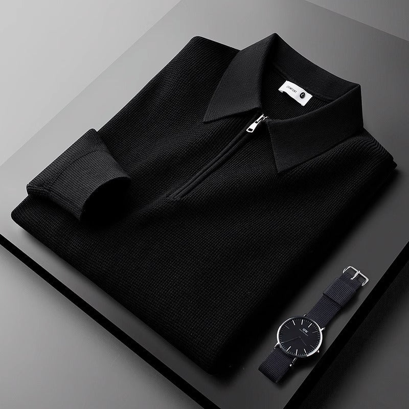 Stevie - Pull chic avec motif gaufré pour hommes