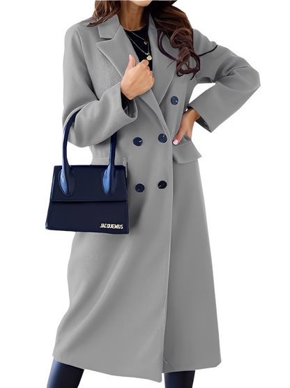 Jocelin - Manteau chic et confortable à double boutonnage pour femmes