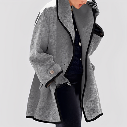 Abigale - Trench-coat moderne en laine avec capuche pour femmes