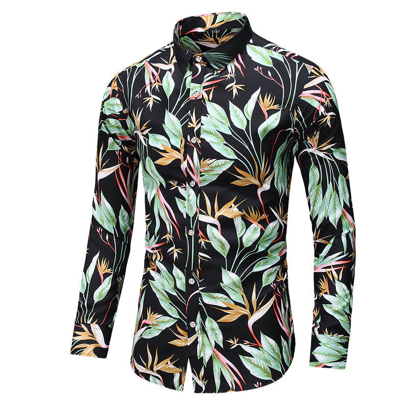 Dexter - Chemise à manches longues imprimée et élégante pour hommes