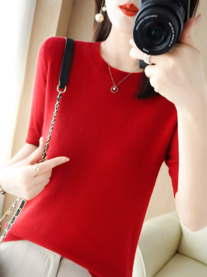 Blandine - Pull à manches courtes pour femme