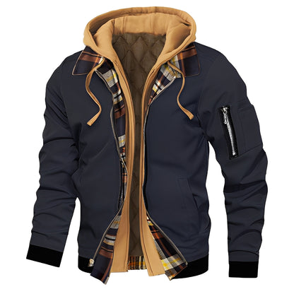 Cedric - Stylish pilot jacket with hood for men