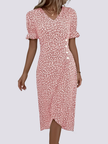 Fannie - Robe élégante à motif floral pour femmes