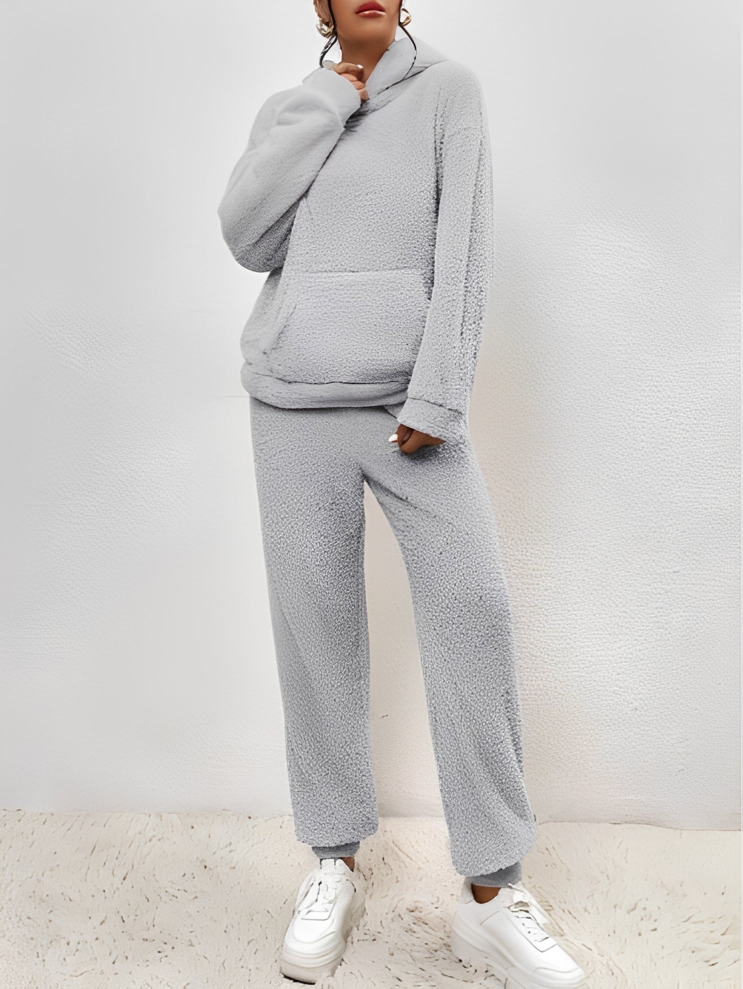Hailie - Ensemble confortable en polaire avec capuche pour femmes