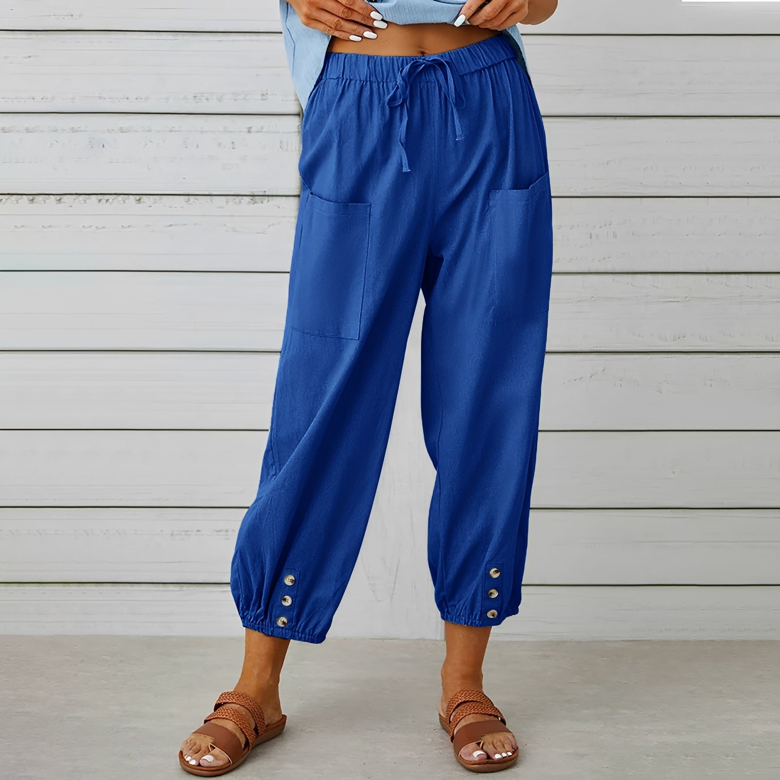Christa - Pantalon ample, casual et raccourci pour femmes