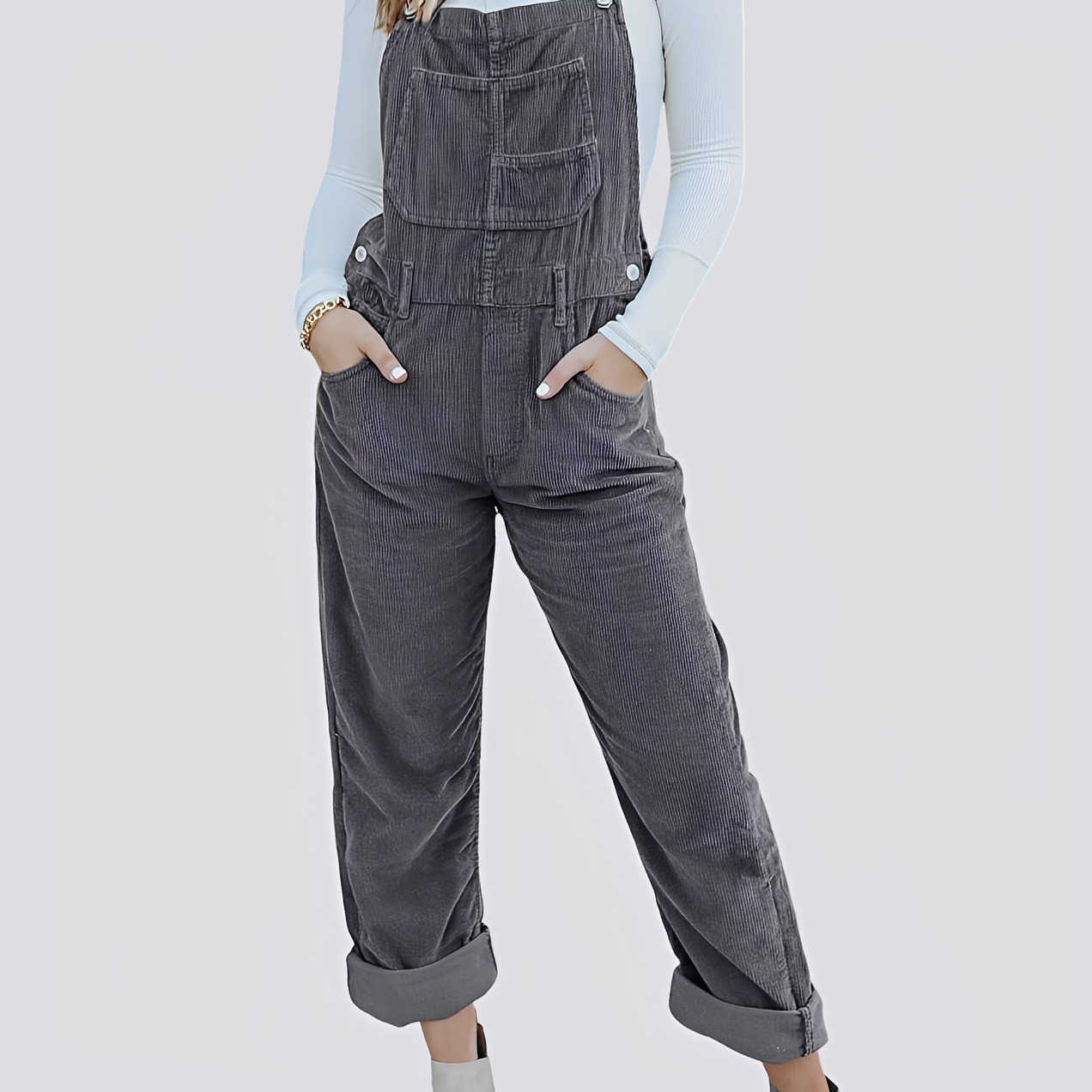 Maggie - Lässiger Jeans-Einteiler mit gekreuztem Rücken für Damen