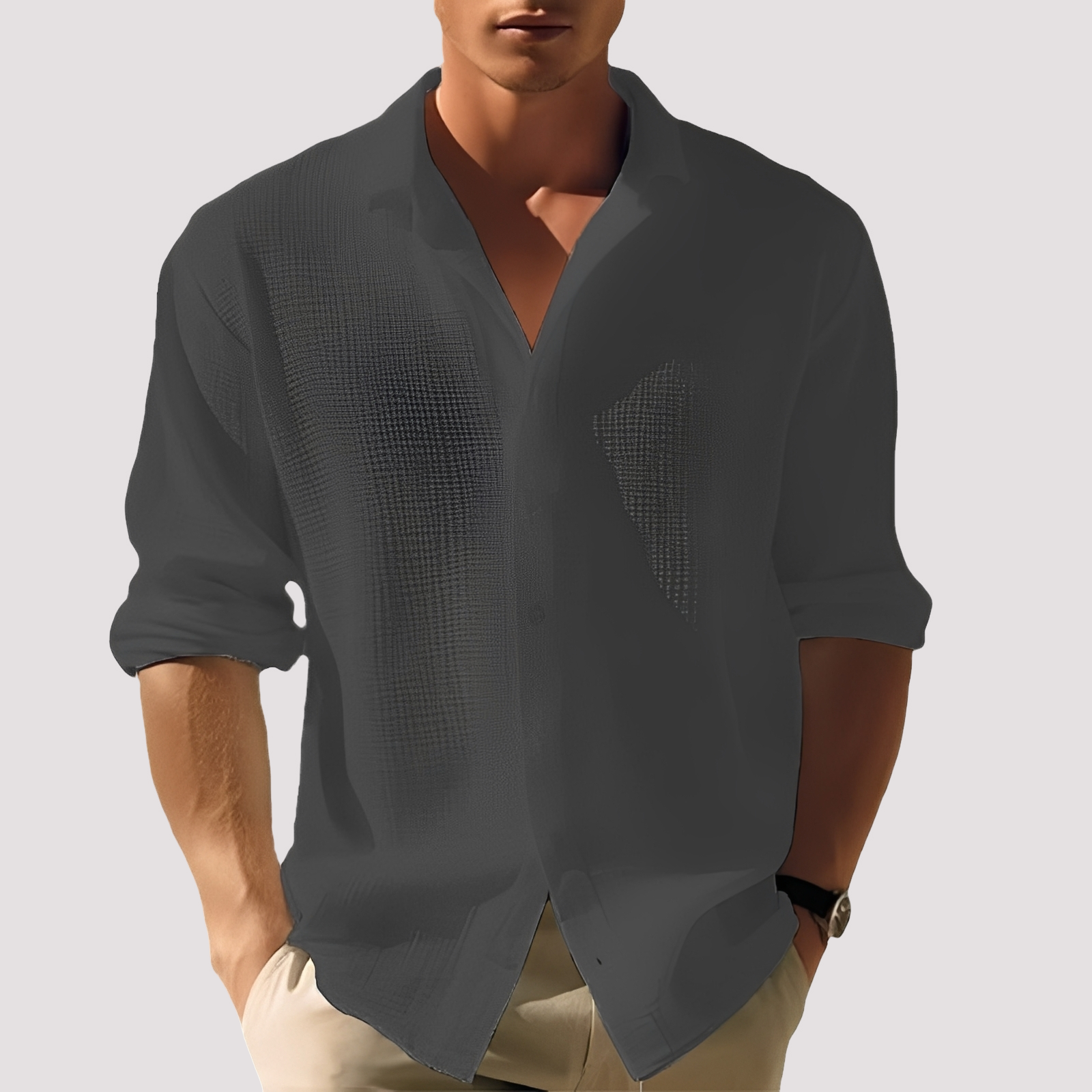 Ollie - Chemise confortable à boutons pour hommes