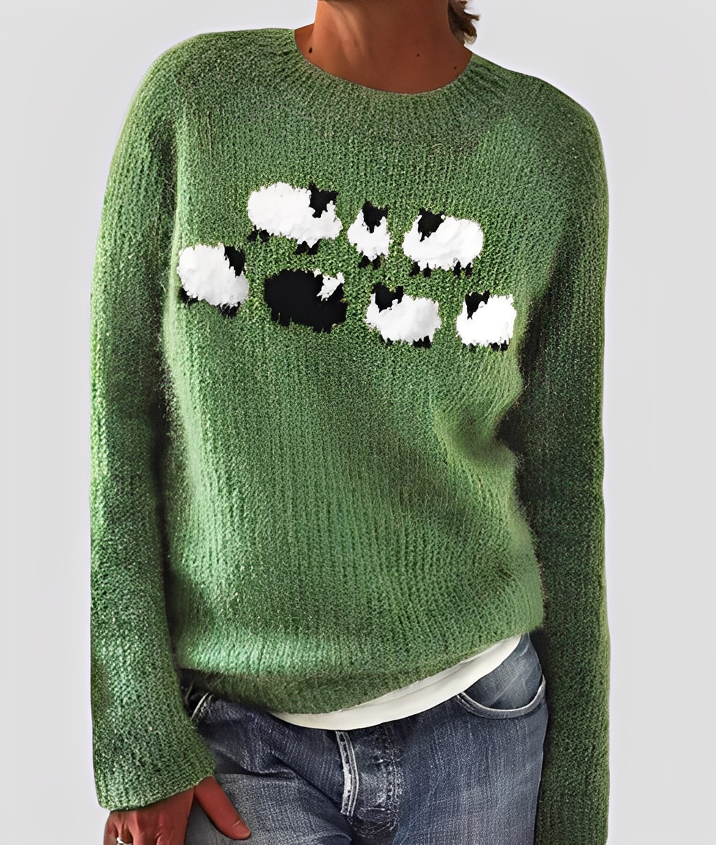 Christal - Pull ample en laine à la mode pour femmes