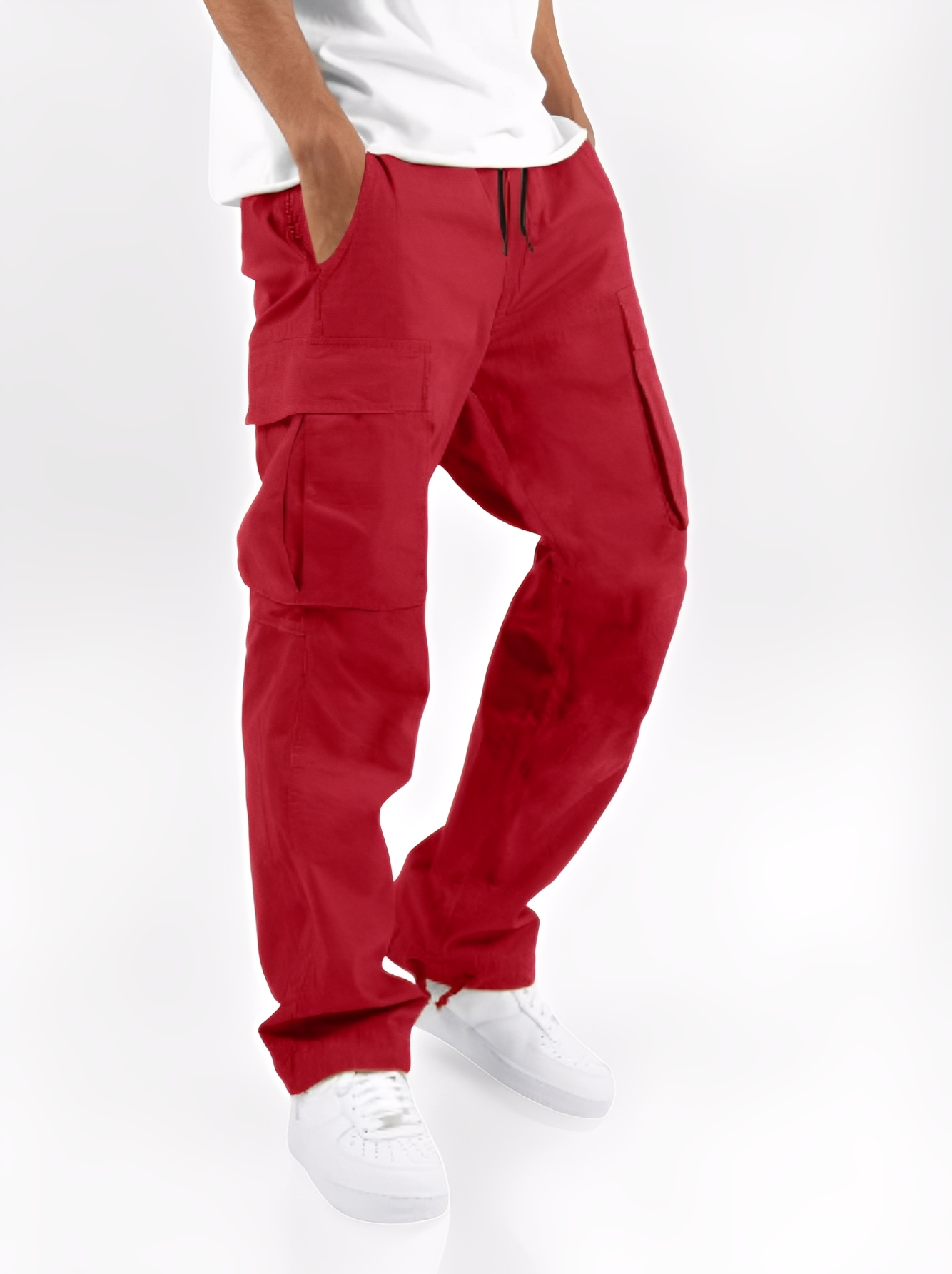 Cooper - Pantalon cargo décontracté avec cordon pour hommes