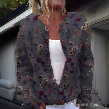 Wilda - Cardigan élégant et confortable à motif floral pour femmes