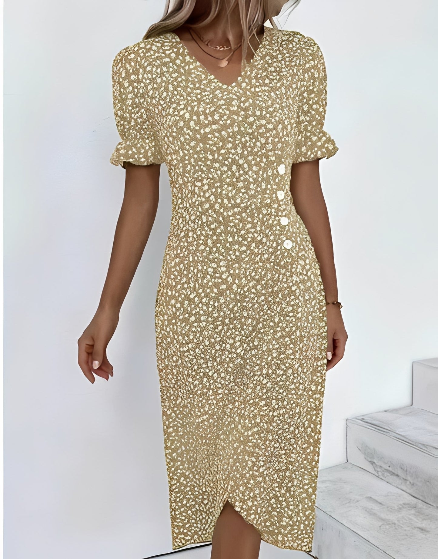 Rachael - Robe portefeuille relax à motif floral pour femmes