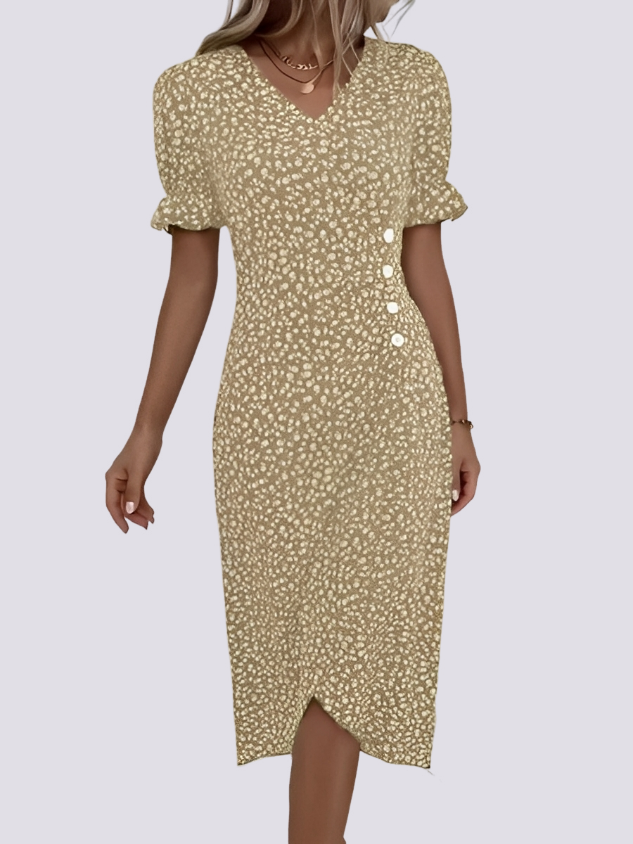 Fannie - Robe élégante à motif floral pour femmes