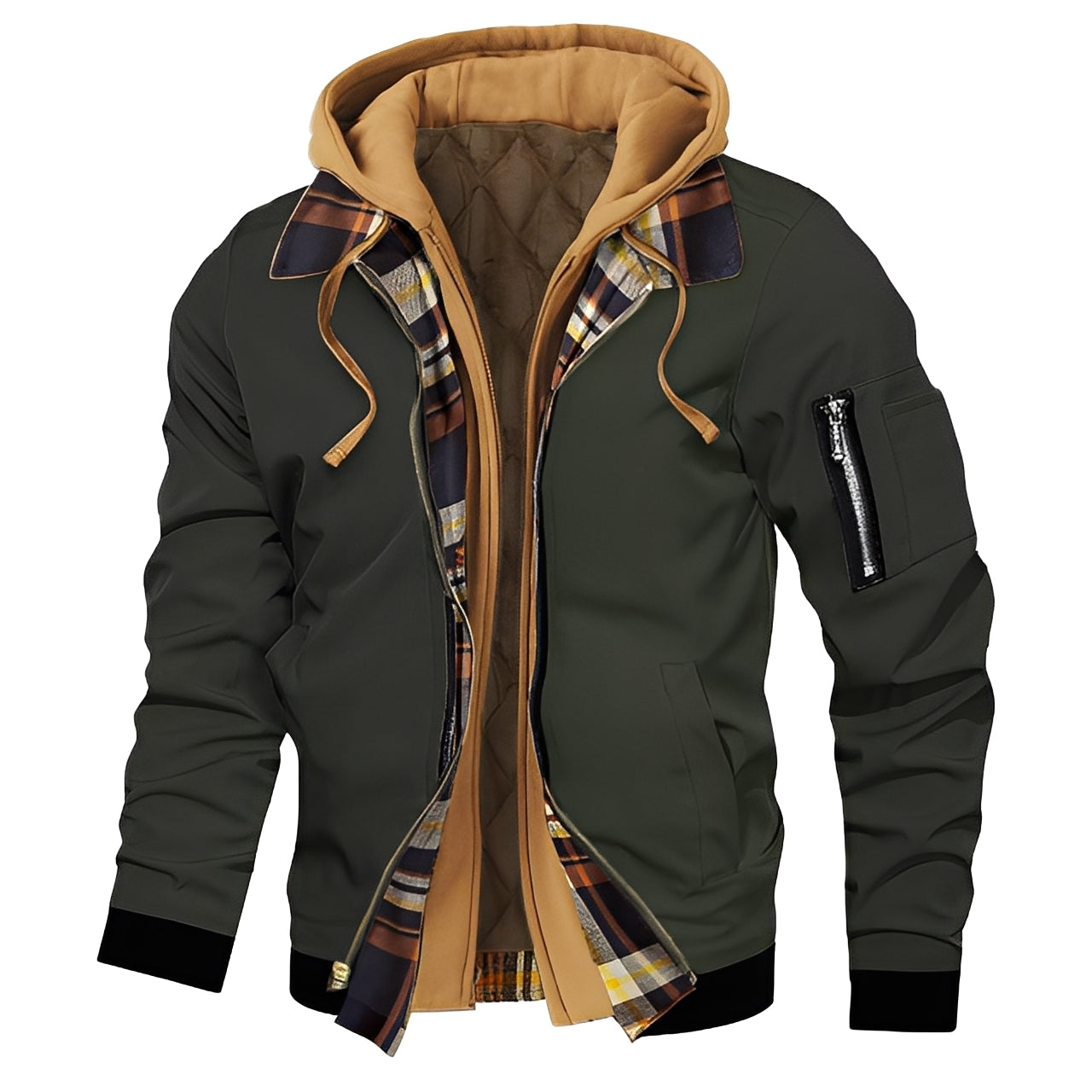 Cedric - Stylish pilot jacket with hood for men