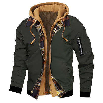 Cedric - Stylish pilot jacket with hood for men