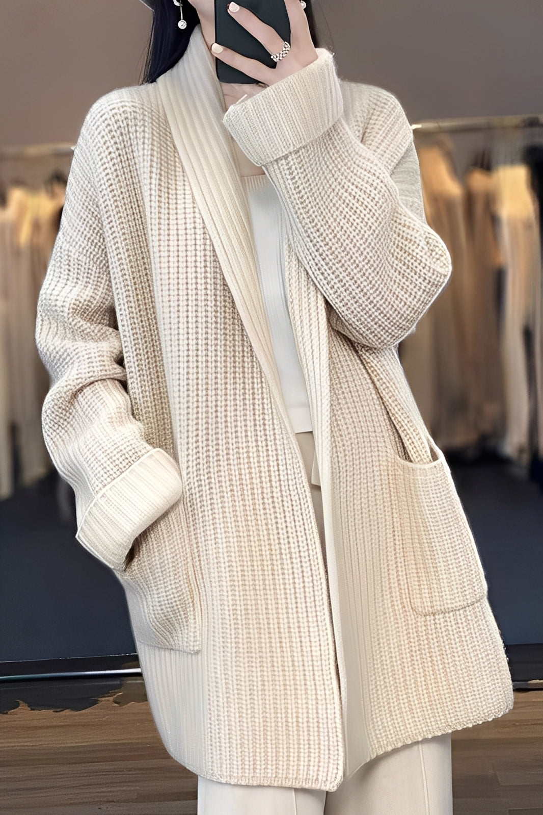 Suzanna - Long cardigan élégant pour femme